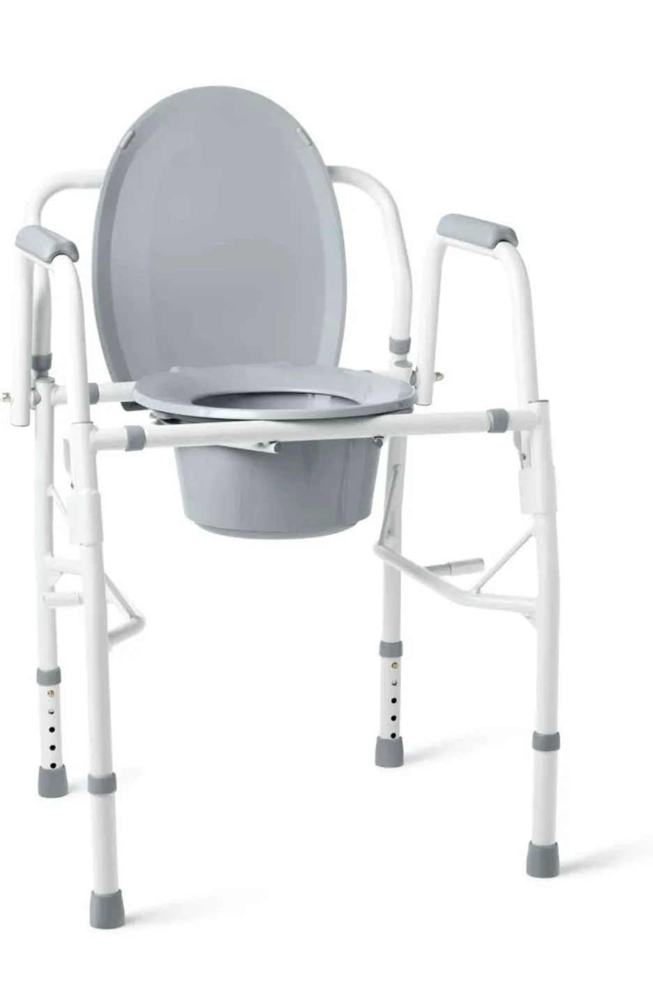 Folding Commode Chair - White thumbnail