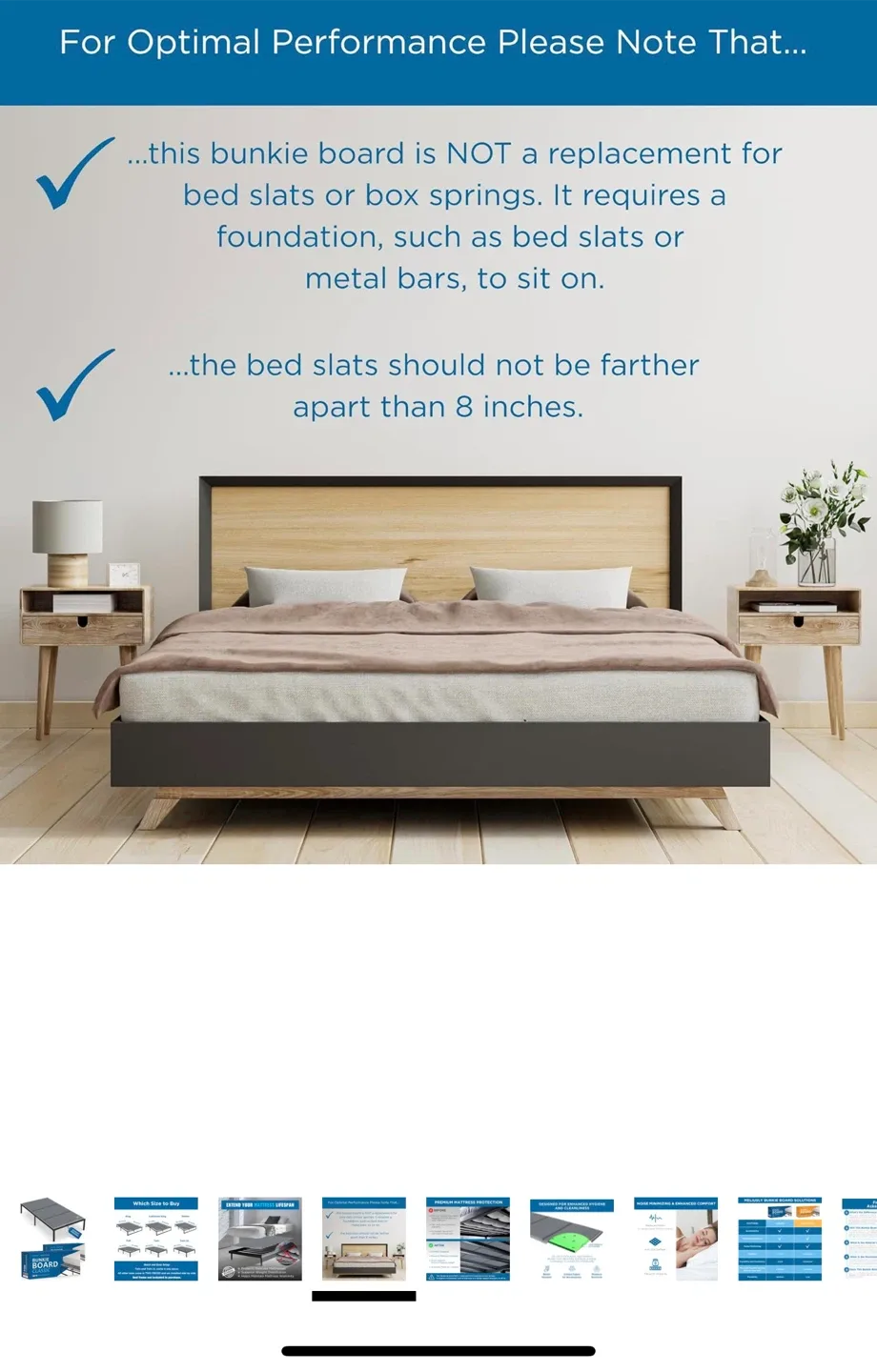 Melliusly Bunkie Board - Mattress Support image indicator(4)