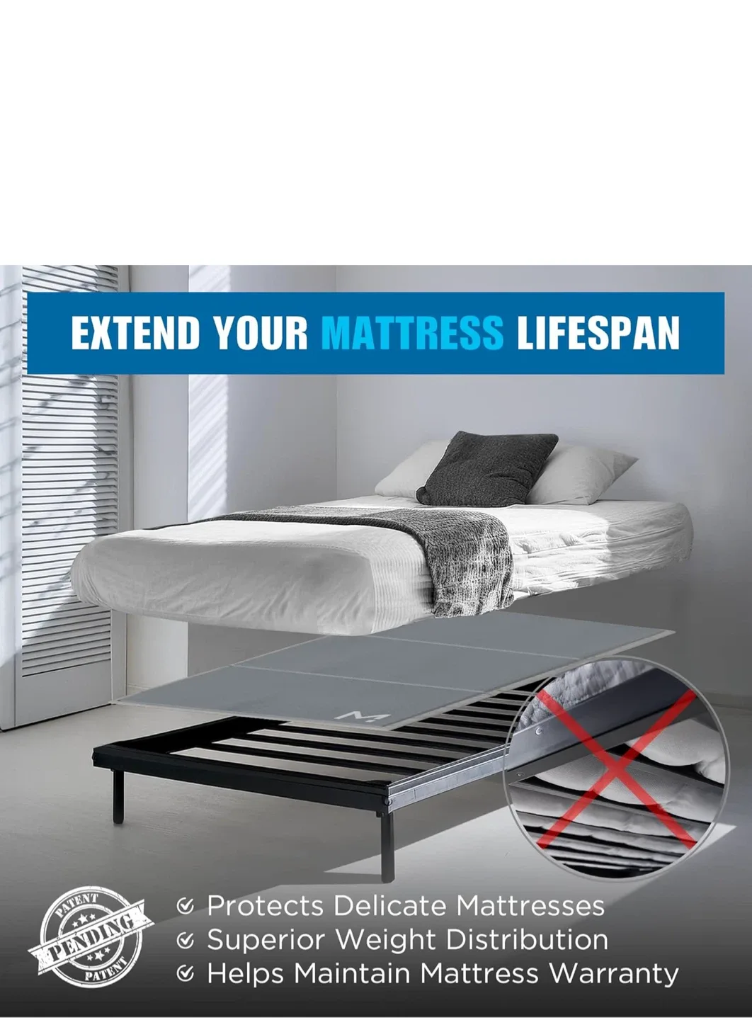 Melliusly Bunkie Board - Mattress Support image indicator(8)