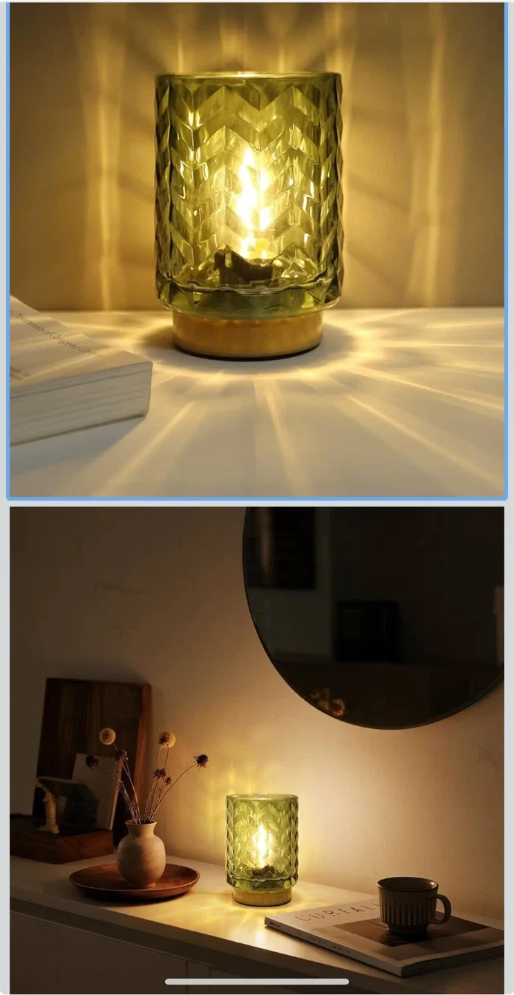 Green Glass Pineapple Table Lamp image indicator(6)
