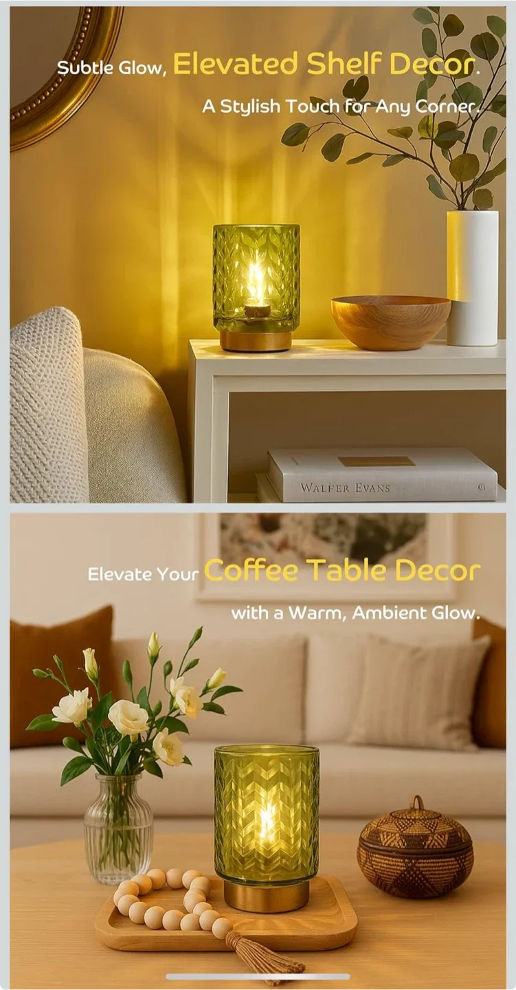 Green Glass Pineapple Table Lamp image indicator(7)