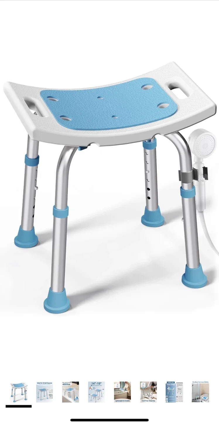 Adjustable Height Bath Shower Chair thumbnail