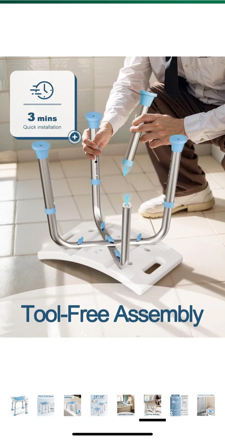 Adjustable Height Bath Shower Chair image indicator(6)