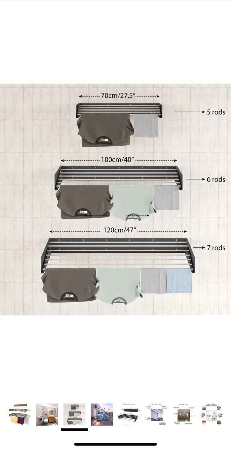 Wall Mounted Clothes Drying Rack - photo 4
