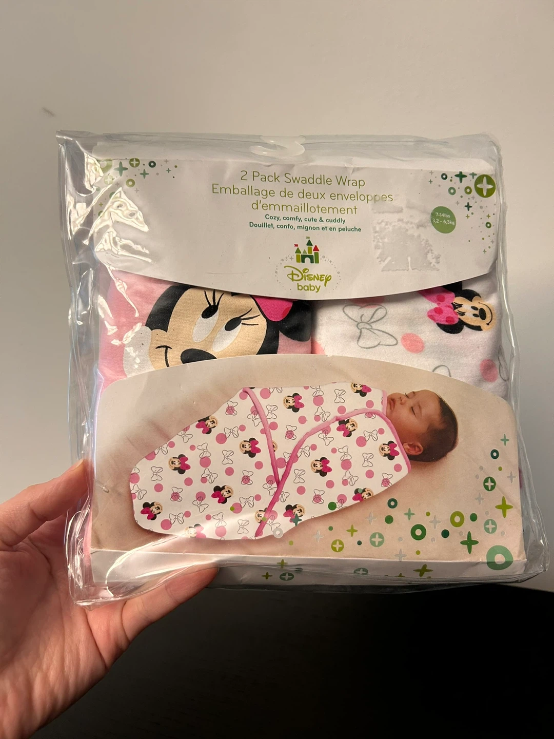 Disney Baby Swaddle Wrap – 2 Pack .  3-6 kg (7–14 lbs).