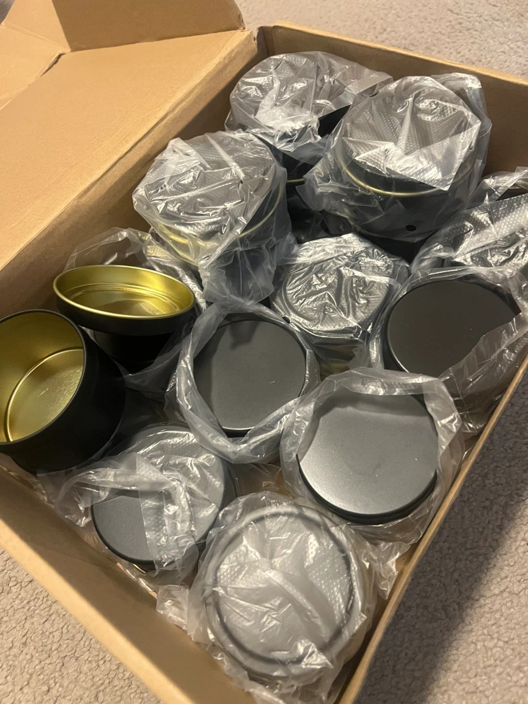 4oz Black Candle Tins with Lids, 120ml - photo 3