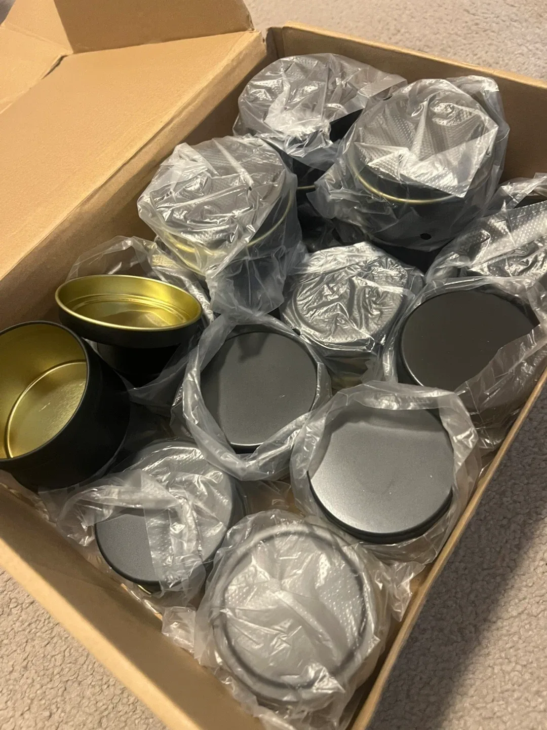 4oz Black Candle Tins with Lids, 120ml image indicator(3)