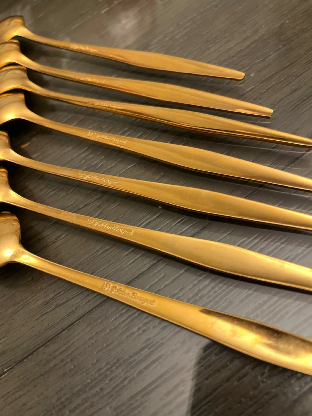 Golden Bouquet Gold-Plated Teaspoons (Set of 7) image indicator(4)
