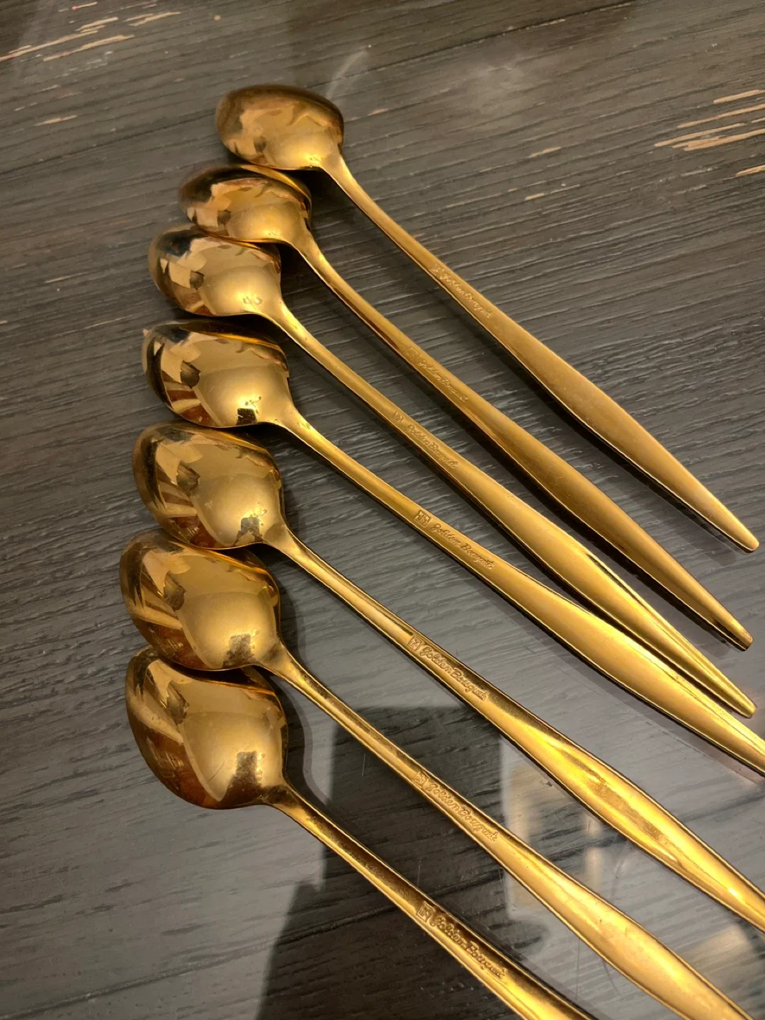 Golden Bouquet Gold-Plated Teaspoons (Set of 7) image indicator(3)