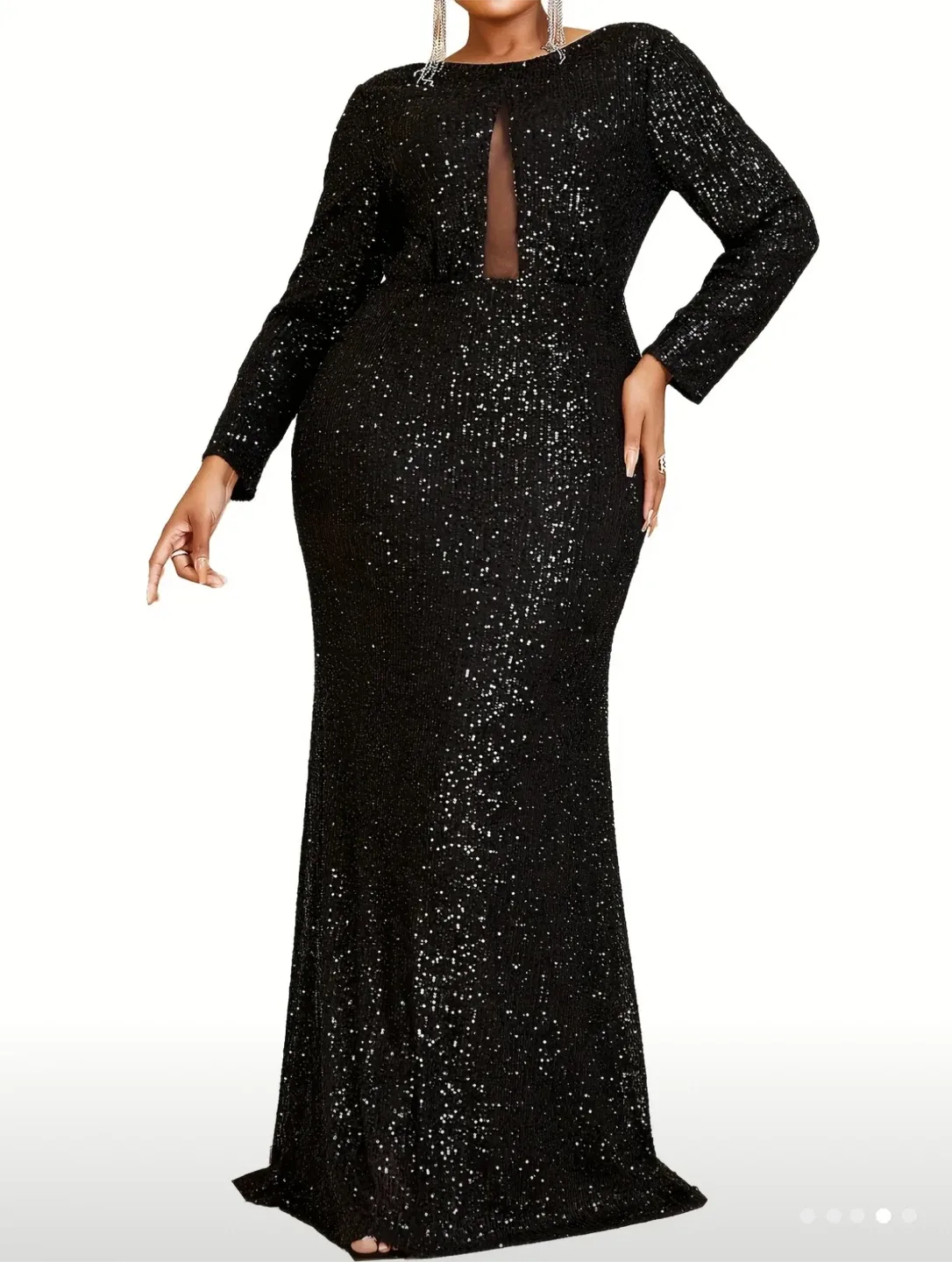 Black Sequin Gown 3xl image indicator(2)