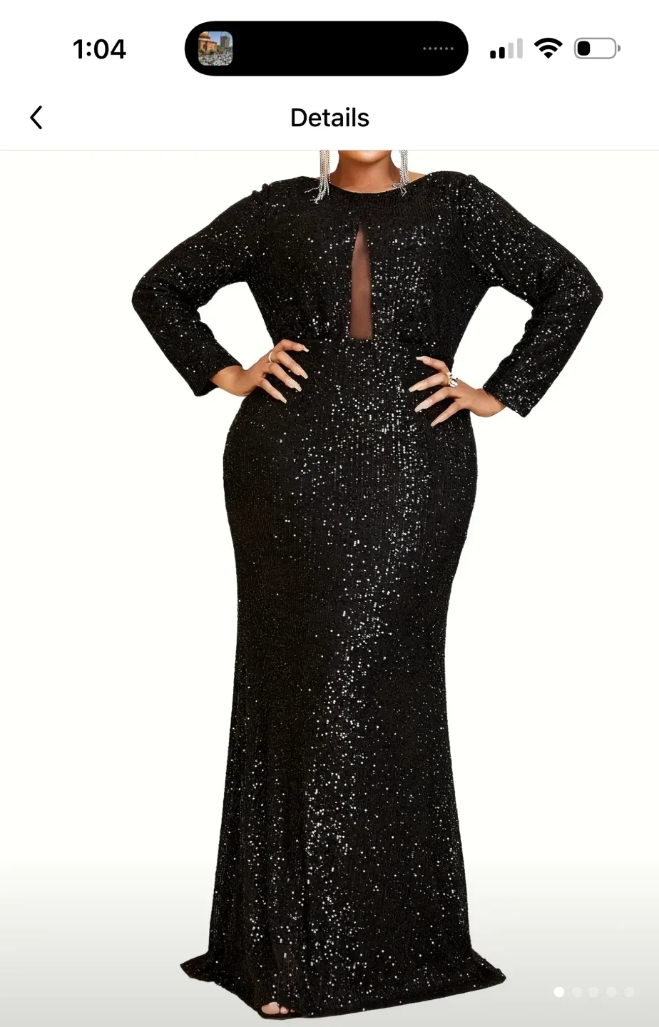 Black Sequin Gown 3xl image indicator(3)