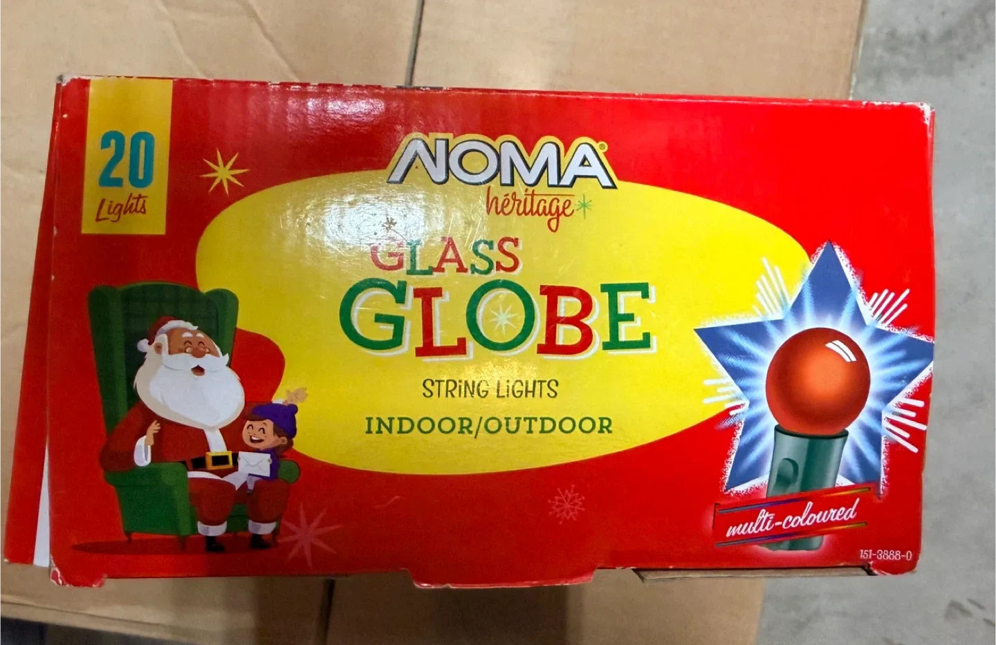 Noma Heritage Glass Globe String Lights - 20 Lights(3 units)