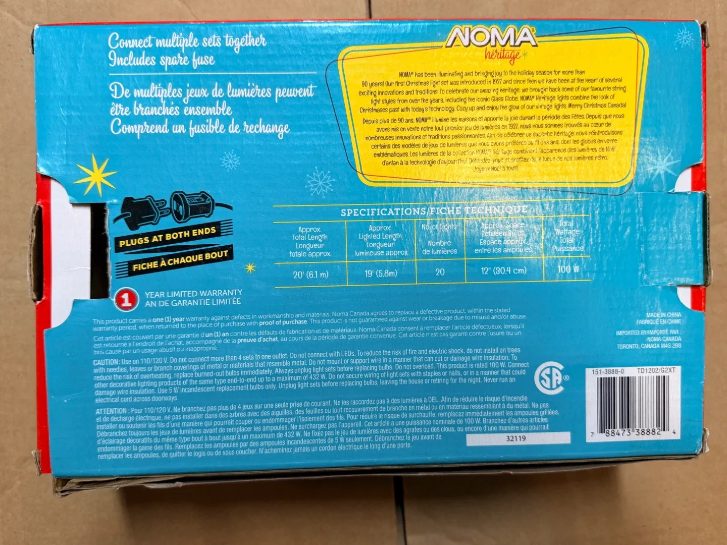 Noma Heritage Glass Globe String Lights - 20 Lights(3 units) image indicator(4)