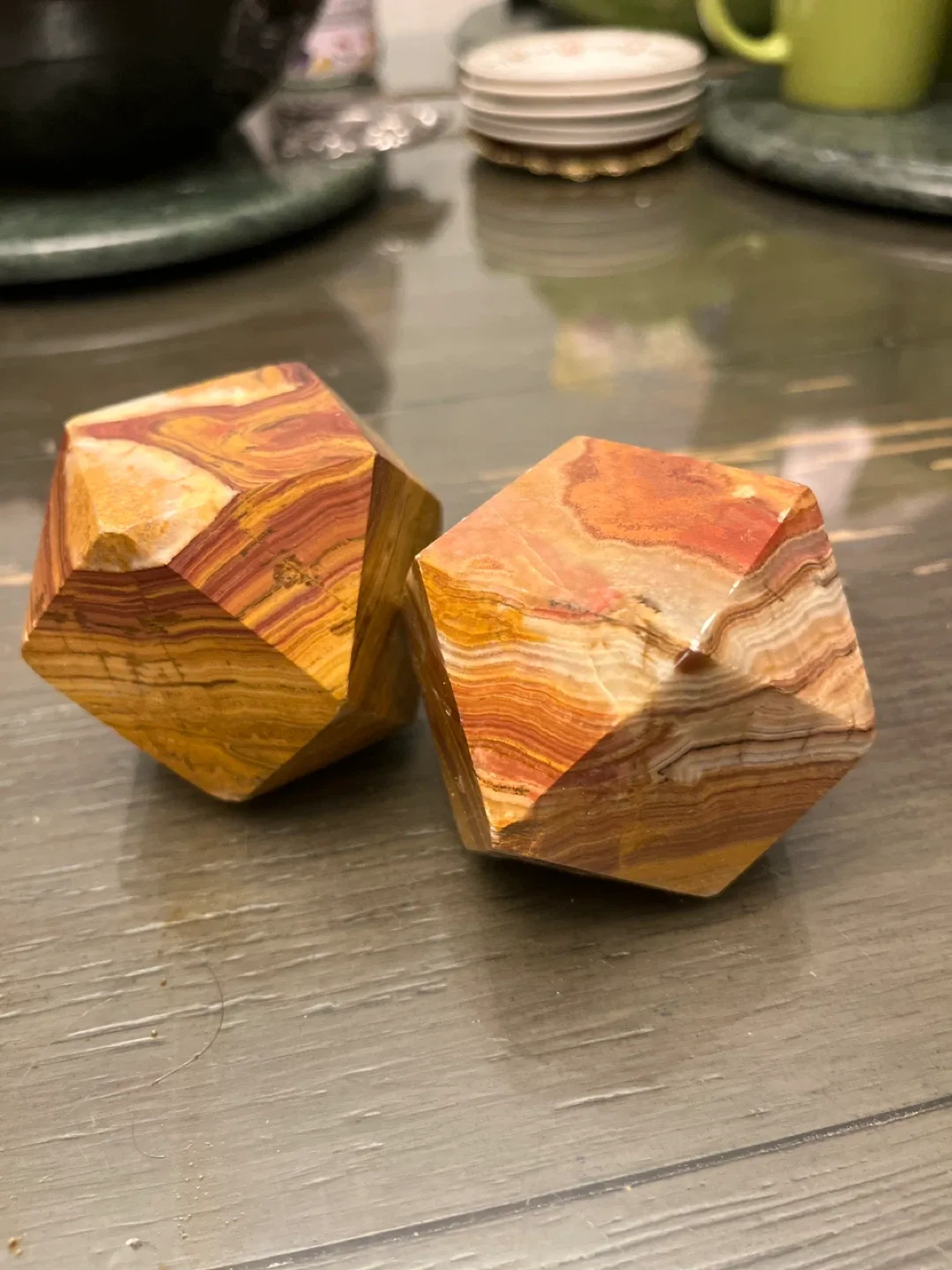 Two Decorative Stone Dodecahedrons image indicator(3)