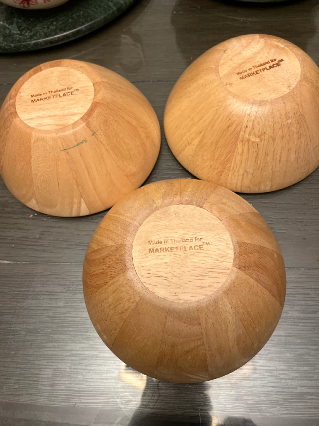 Set of 3 Wood Salad Bowls - Marketplace Brand - photo 5