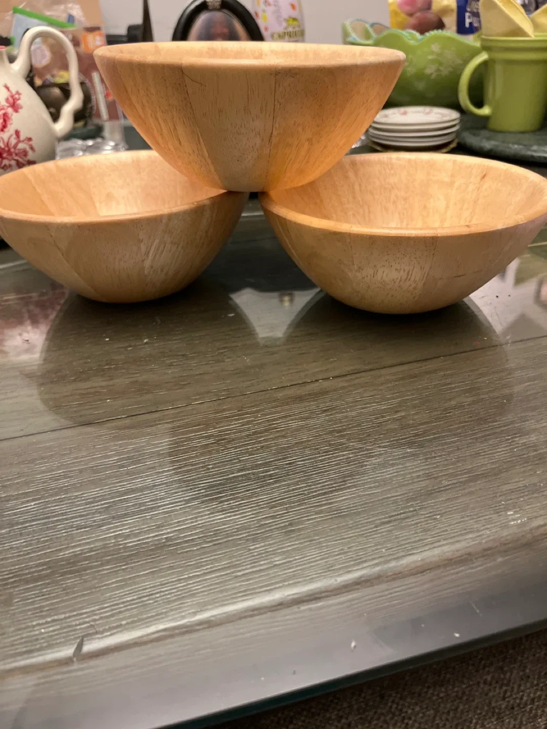 Set of 3 Wood Salad Bowls - Marketplace Brand image indicator(3)