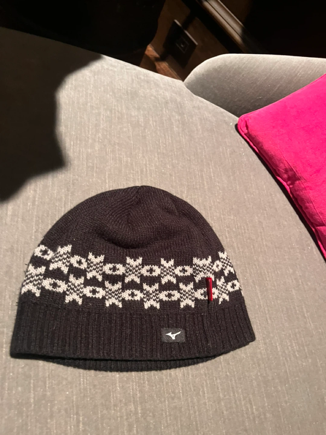 Mizuno Black Knit Beanie Hat