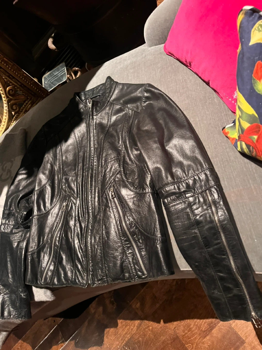 Sele & Sons Black Leather Jacket - Size Small - photo 3