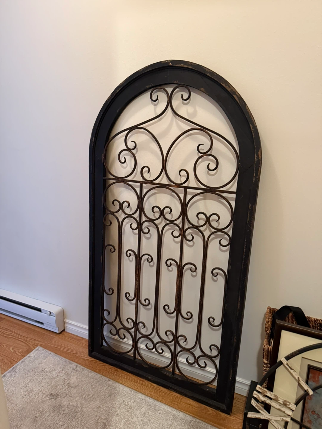 Arched Metal Window Wall Decor