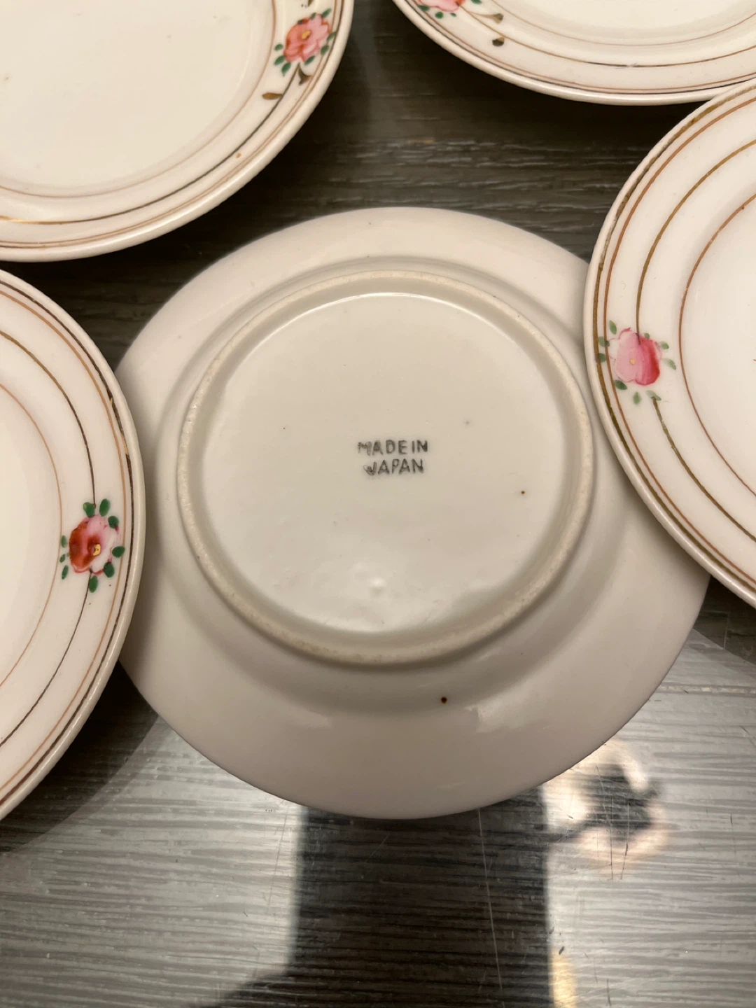 Vintage Floral Porcelain Saucers - Set of 5 - photo 3