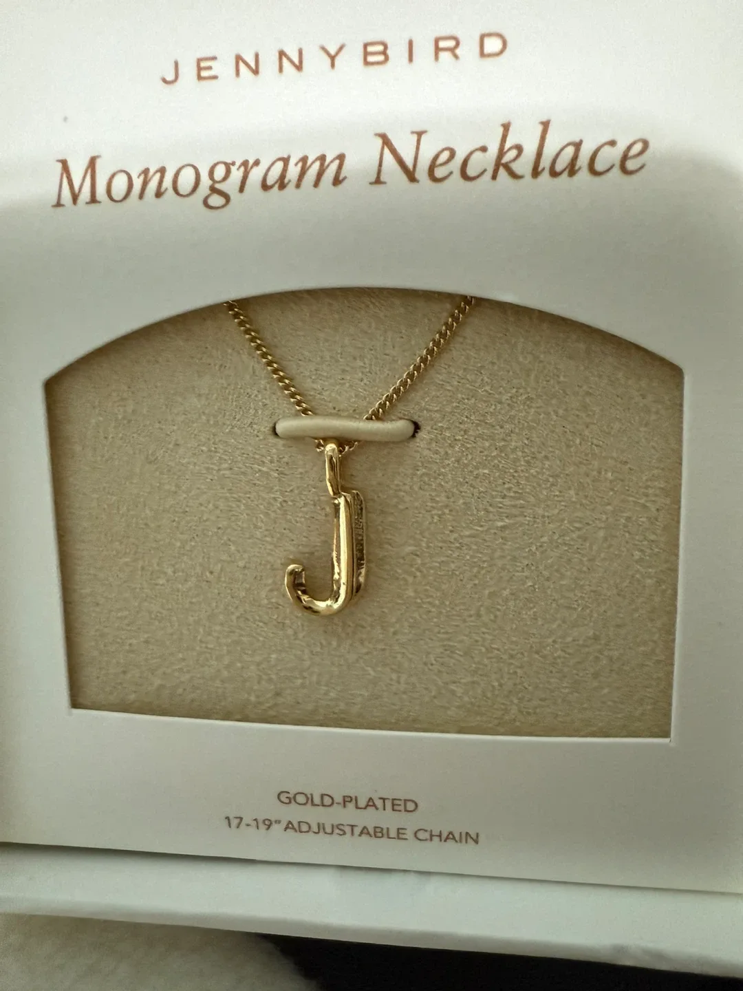 Jenny Bird Monogram Necklace - Gold Plated thumbnail