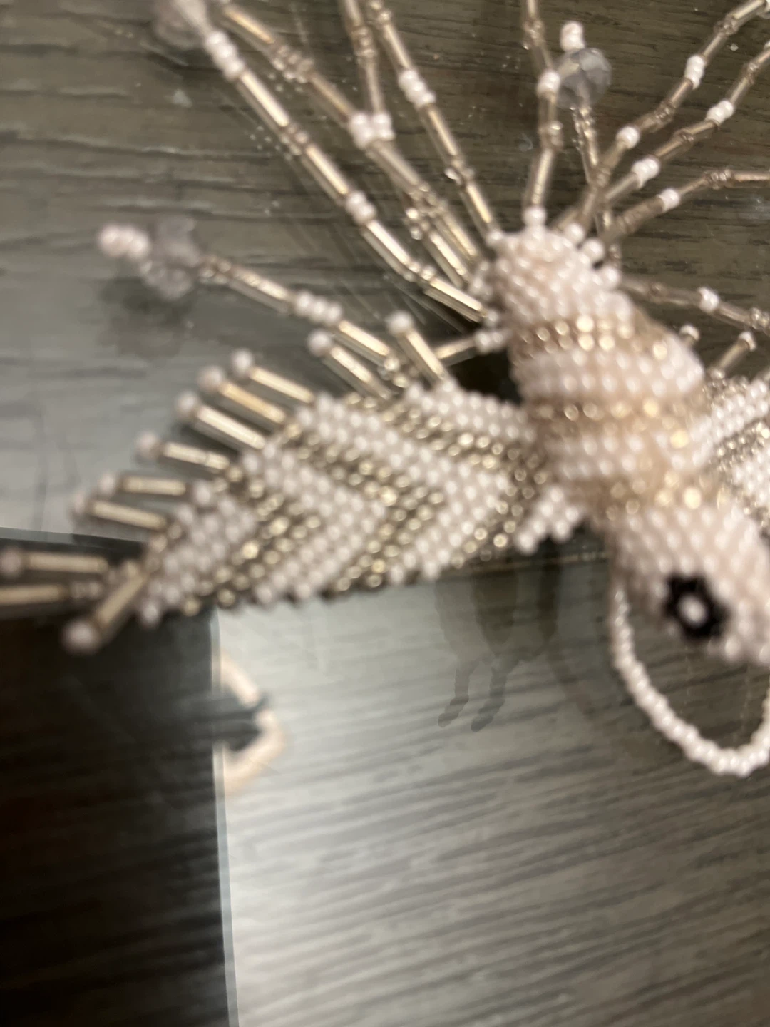 Handmade Beaded Hummingbird Ornament - photo 3