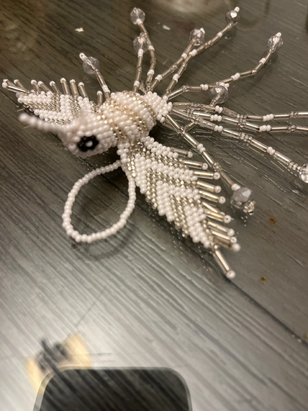 Handmade Beaded Hummingbird Ornament - photo 2