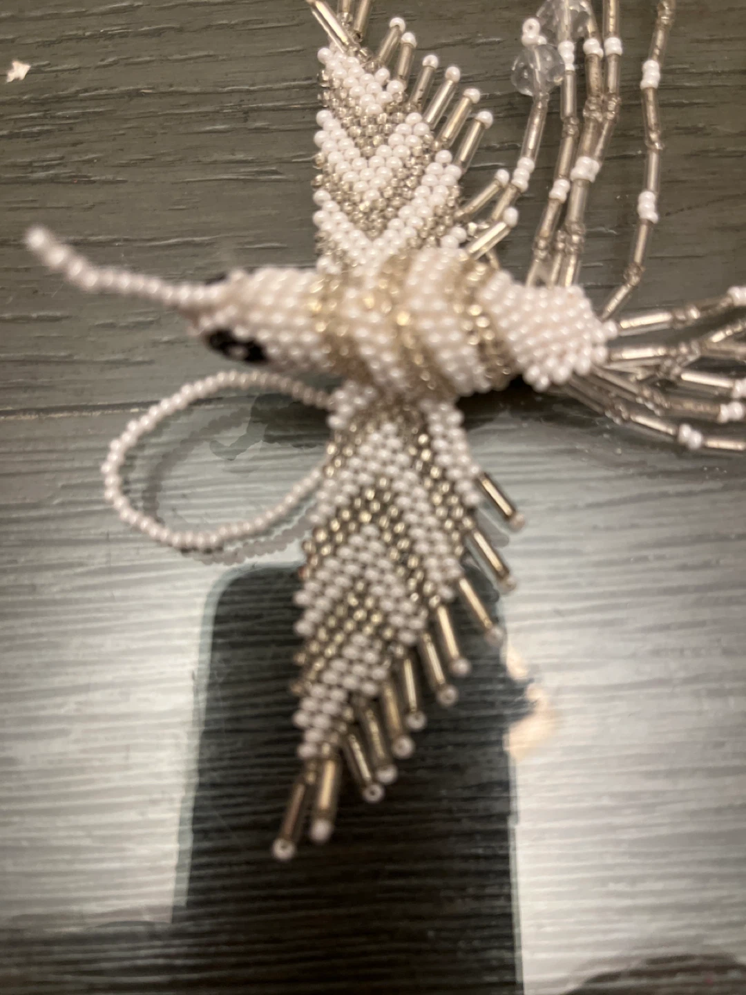Handmade Beaded Hummingbird Ornament - photo 4