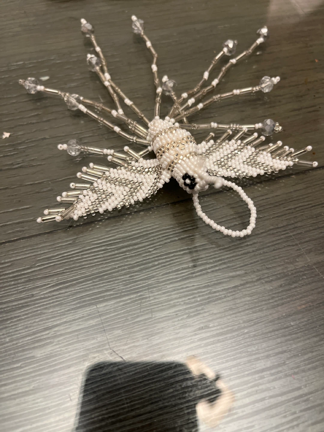 Handmade Beaded Hummingbird Ornament