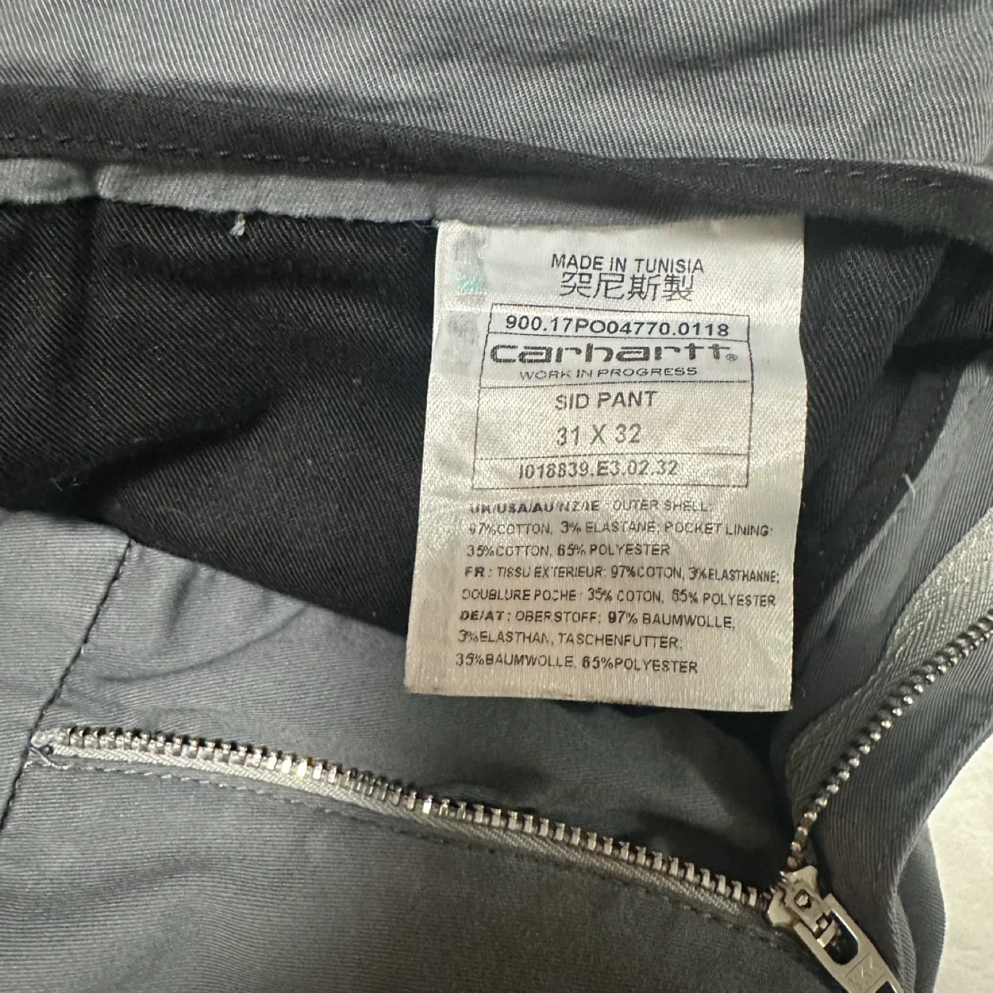 Carhartt WIP Pants - Size 31/32 - Grey image indicator(6)