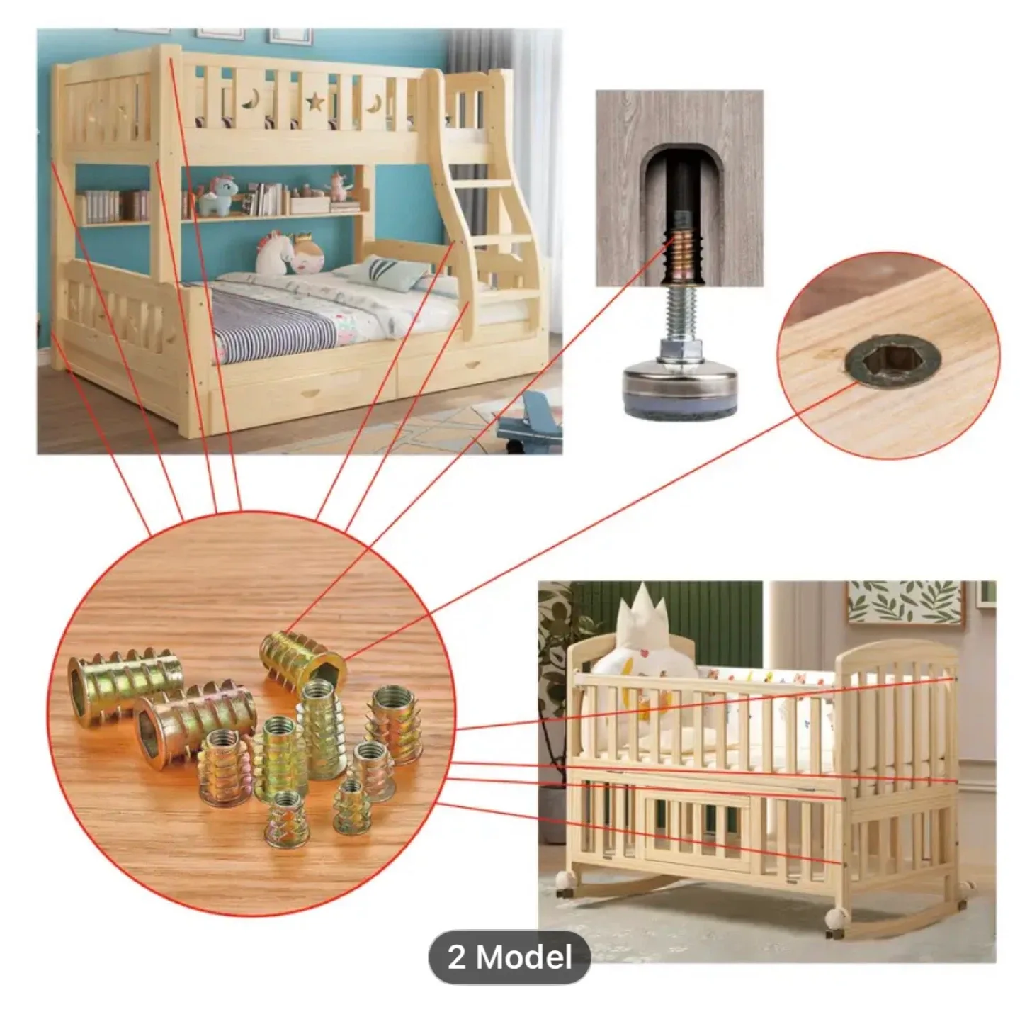 230pcs Wood Thread Insert Tool Kit image indicator(5)