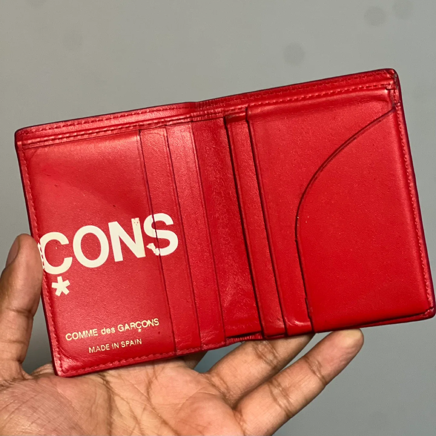 Comme des Garçons Red Leather Wallet image indicator(3)