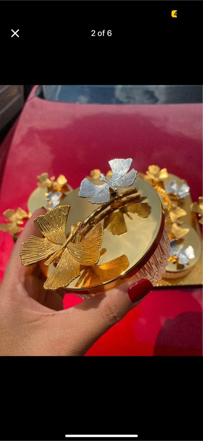Luxury Gold Butterfly -Elegant Candy or Spice Jars image indicator(2)
