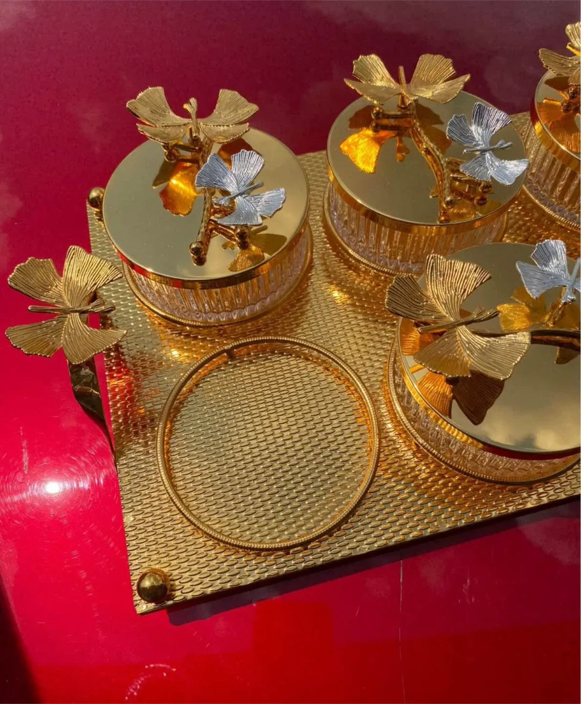 Luxury Gold Butterfly -Elegant Candy or Spice Jars image indicator(4)