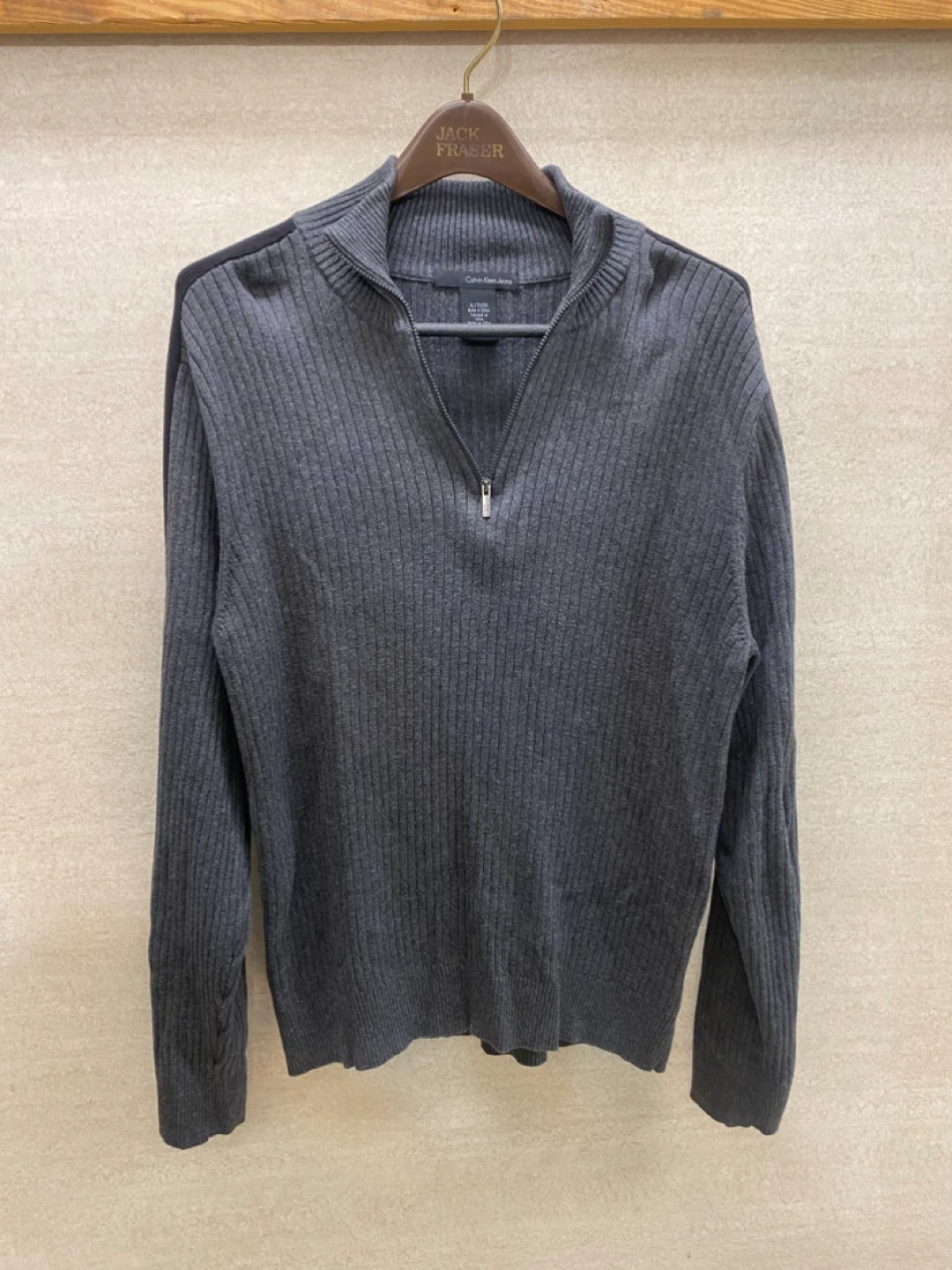 Calvin Klein Jeans Gray Zip Sweater - XL - photo 5