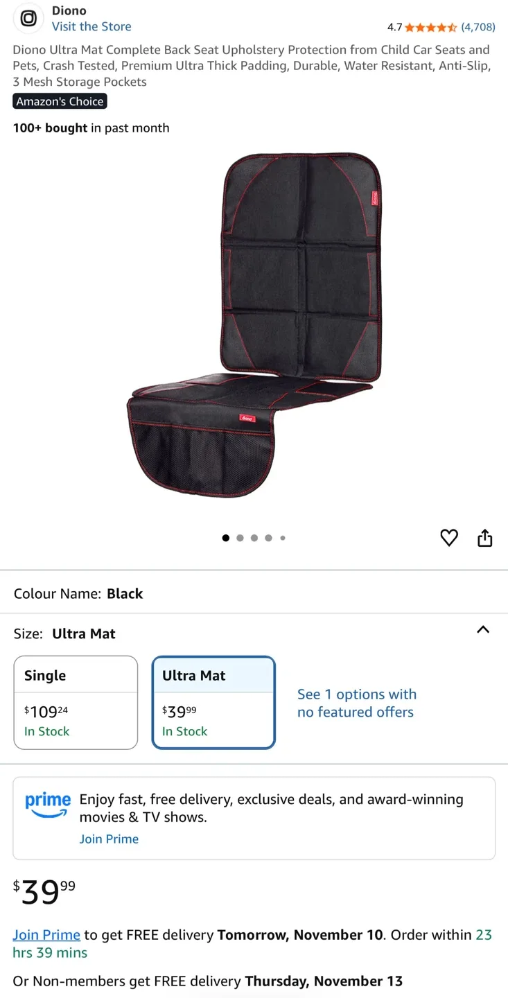 Diono Ultra Mat Car Seat Protector image indicator(2)