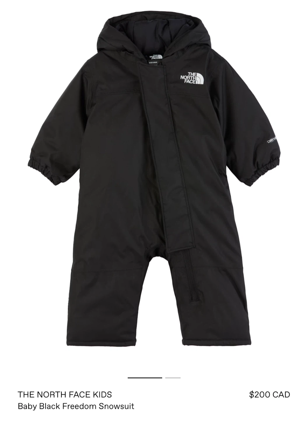 The North Face Kids Black Freedom Snowsuit