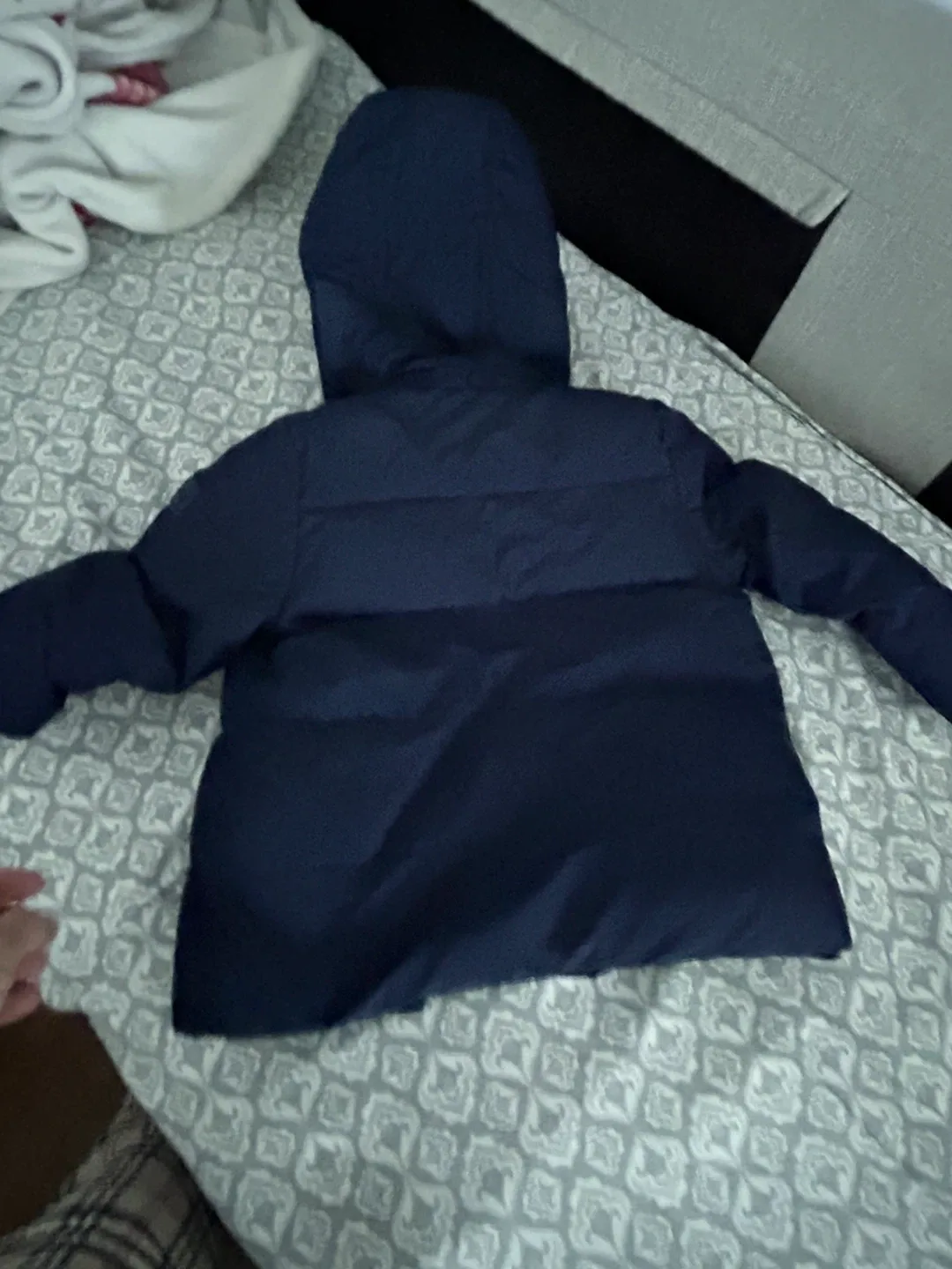 Navy Blue Puffer Jacket Gap   Toddler feather image indicator(2)