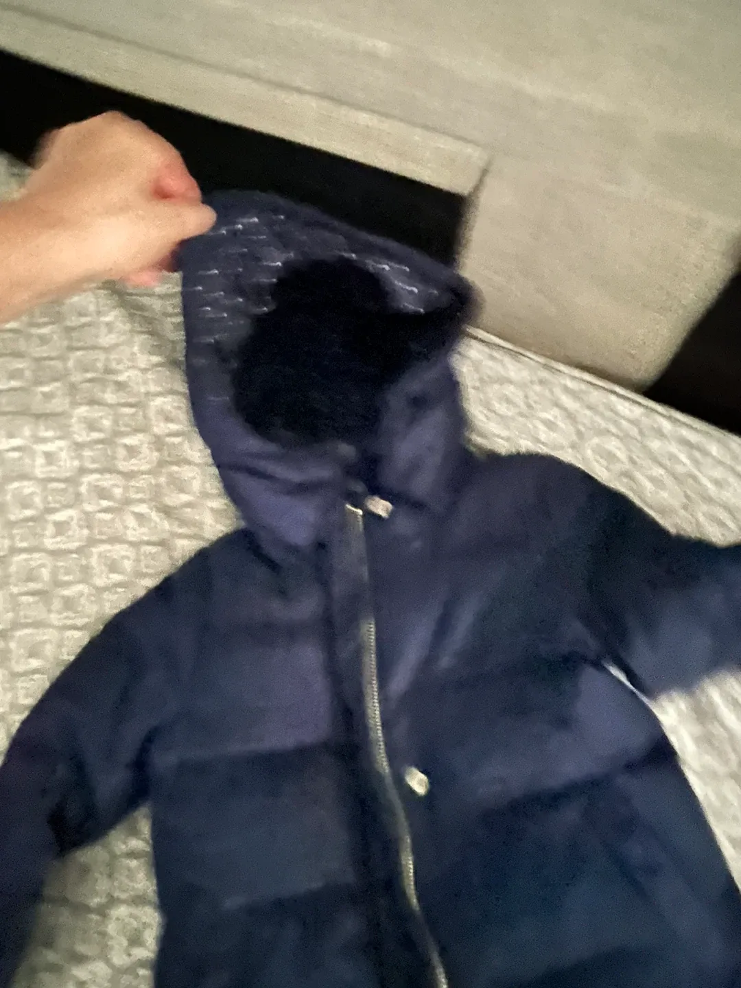 Navy Blue Puffer Jacket Gap   Toddler feather image indicator(4)
