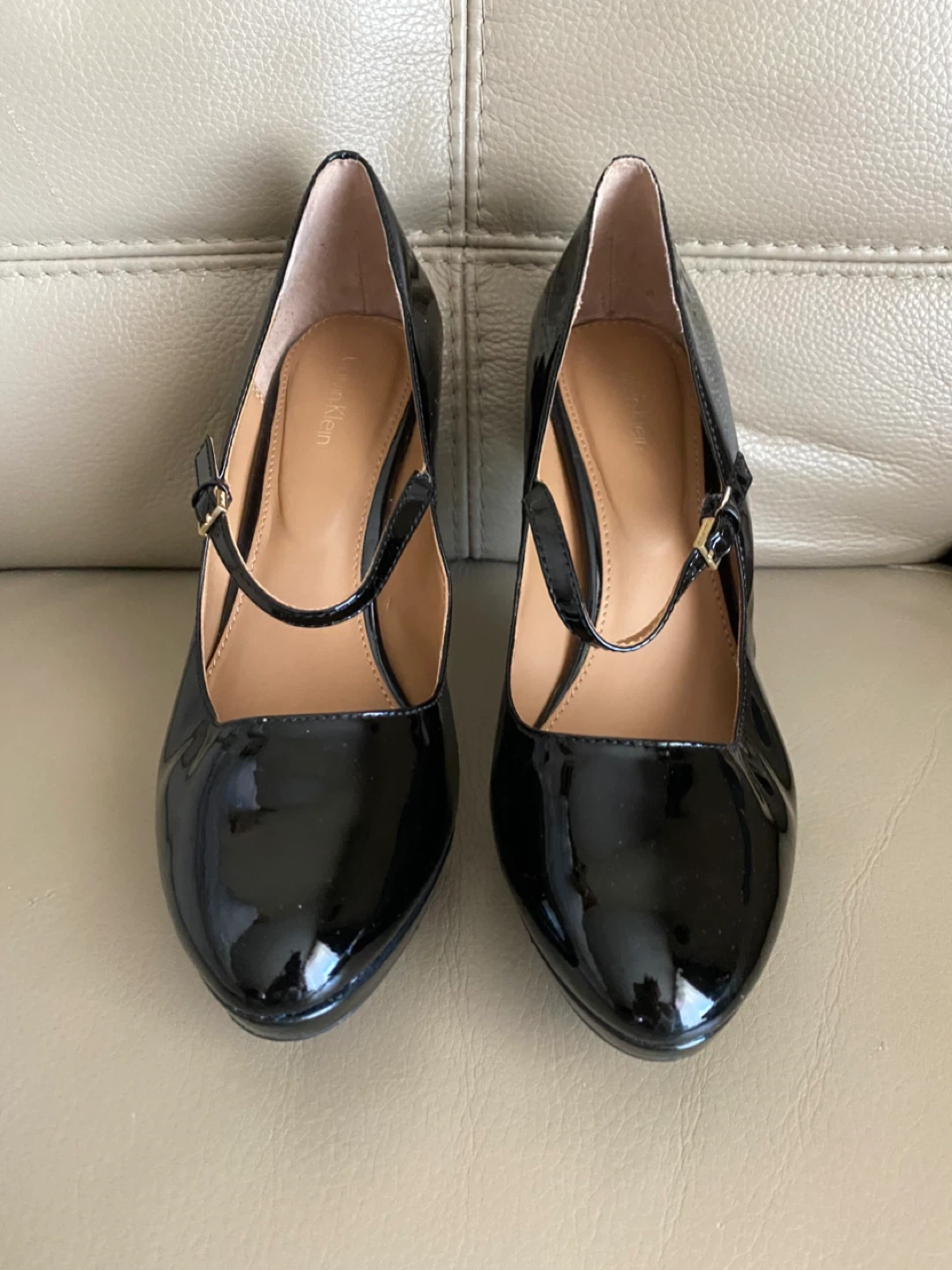 Calvin Klein Black Patent Heels