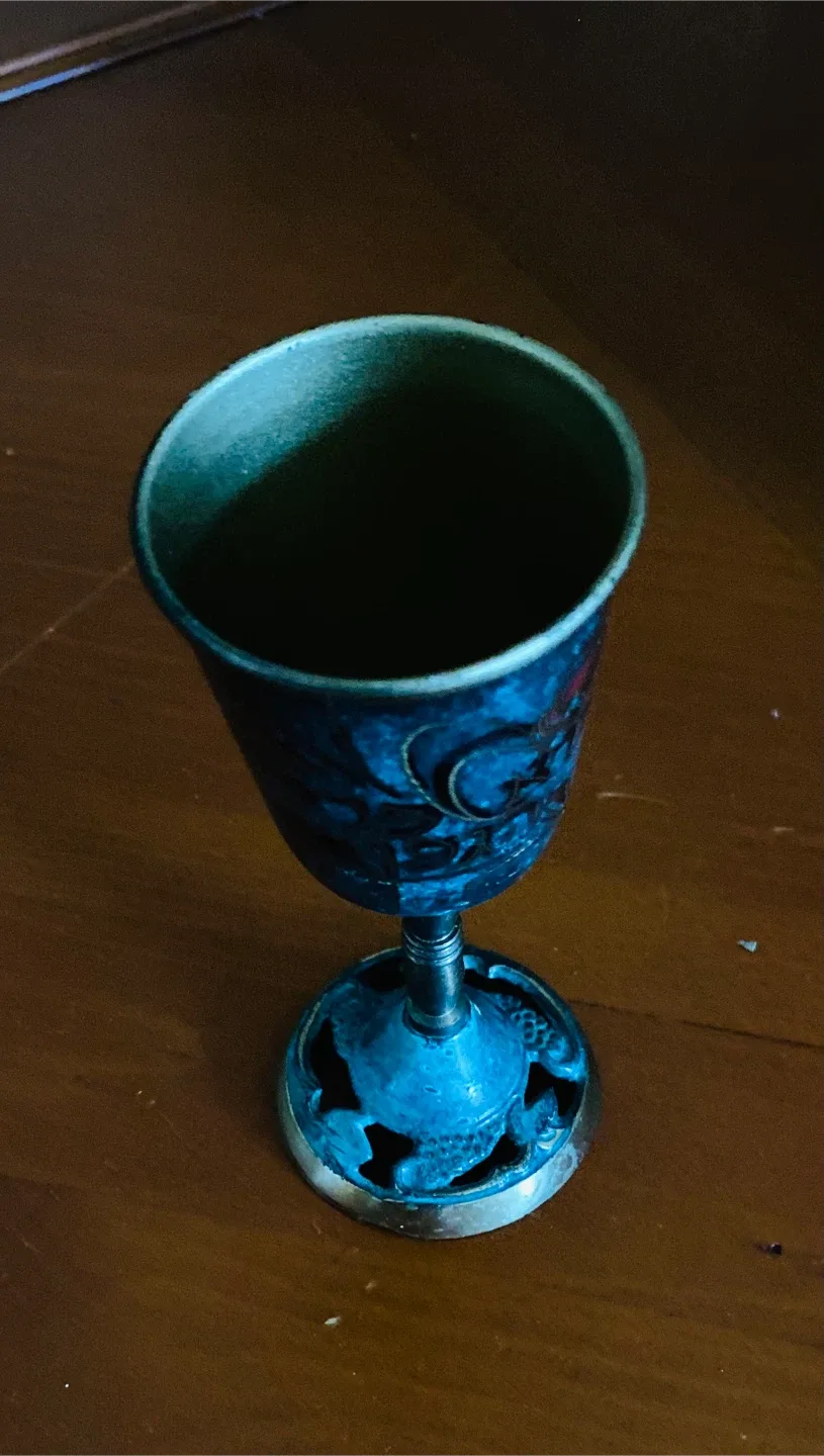 Vintage brass Kiddush Cup