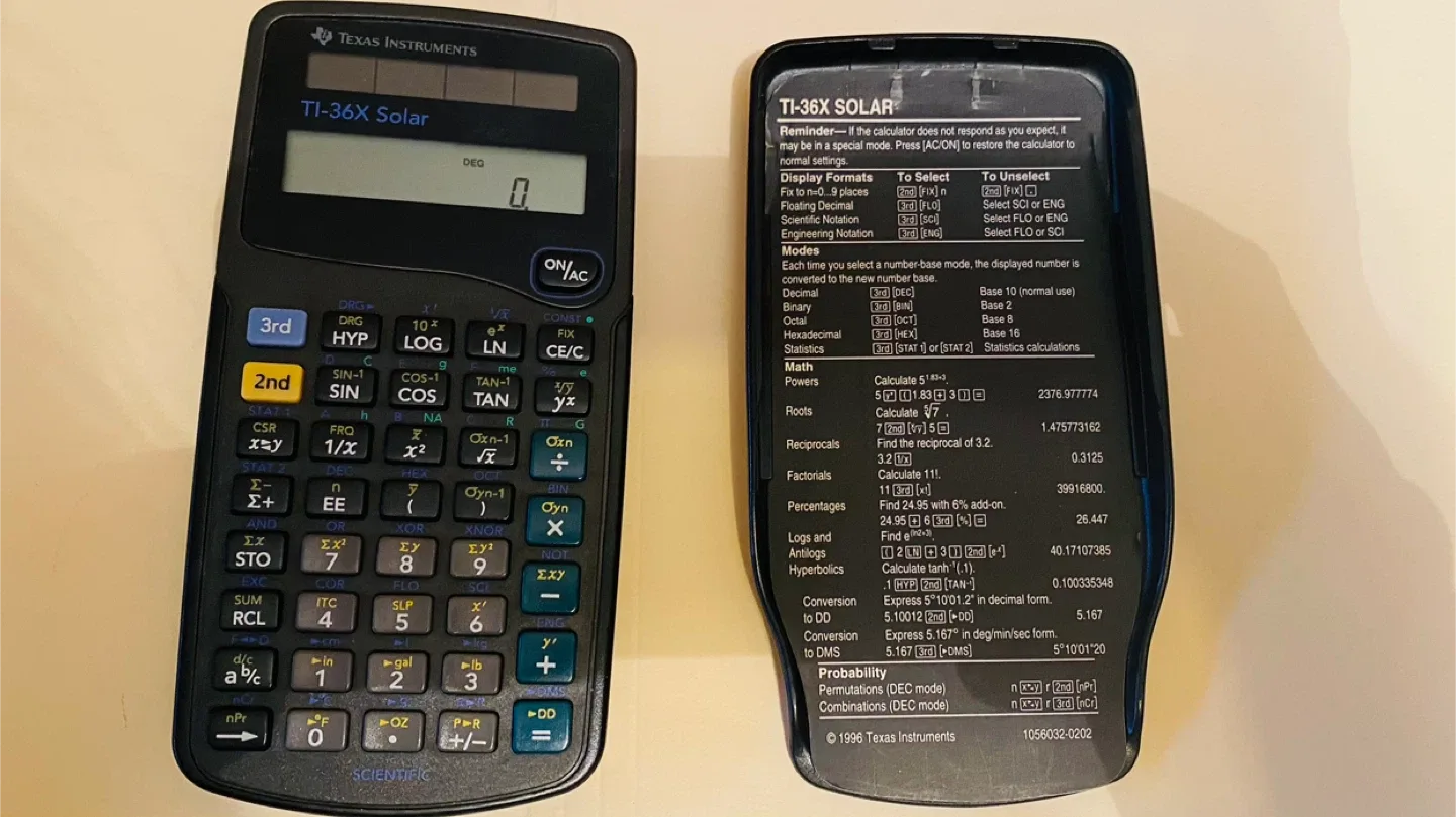 Texas Instruments TI-36X Solar Calculator