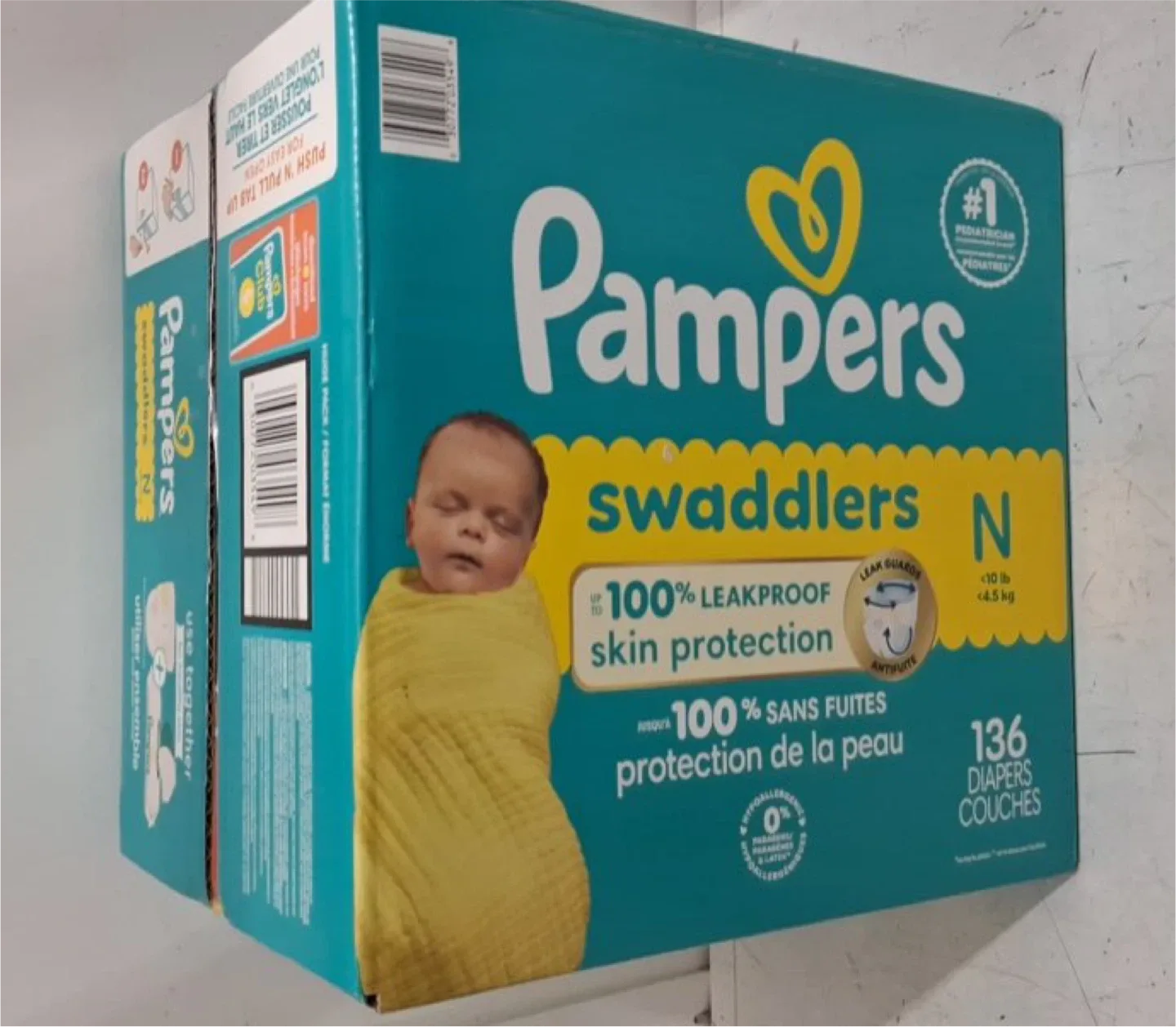 Pampers Swaddlers Size N (Newborn) - 136 Diapers