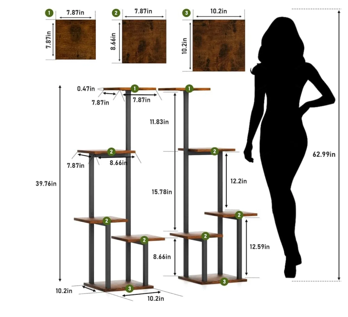 Plant Stand with Grow Light 72" Height image indicator(5)