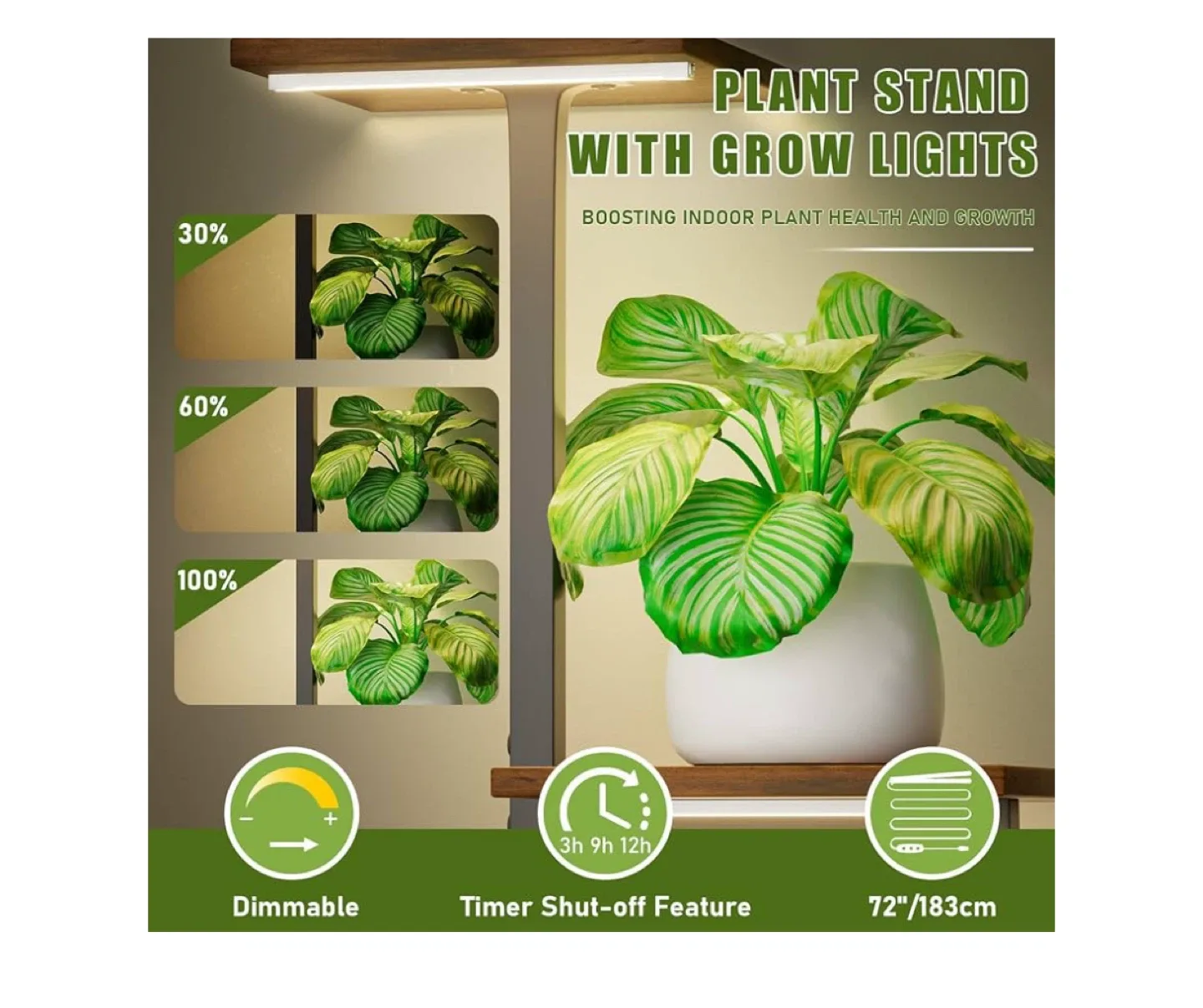 Plant Stand with Grow Light 72" Height image indicator(4)
