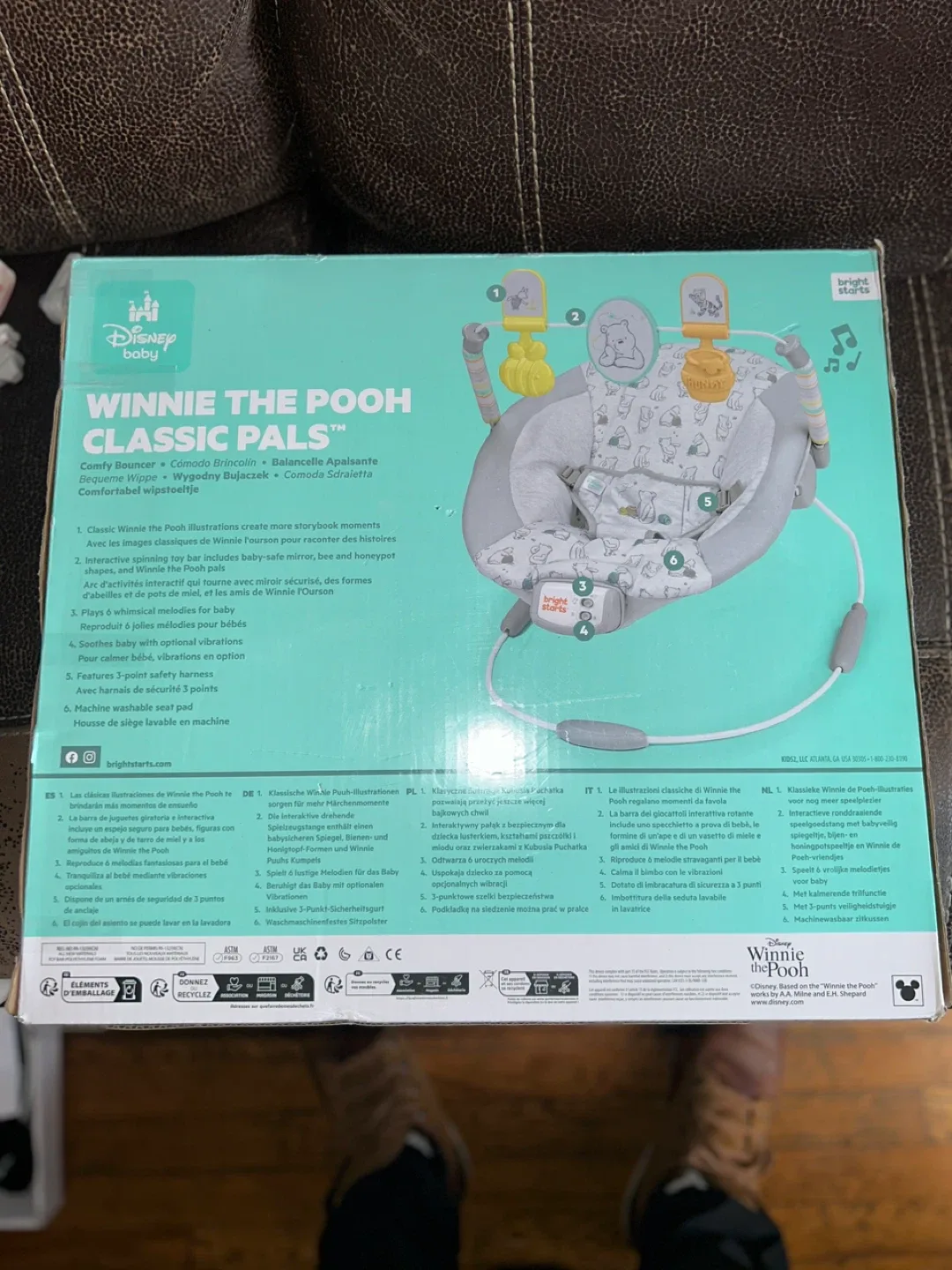 Disney Baby Winnie The Pooh Classic Pals Comfy Bouncer image indicator(2)