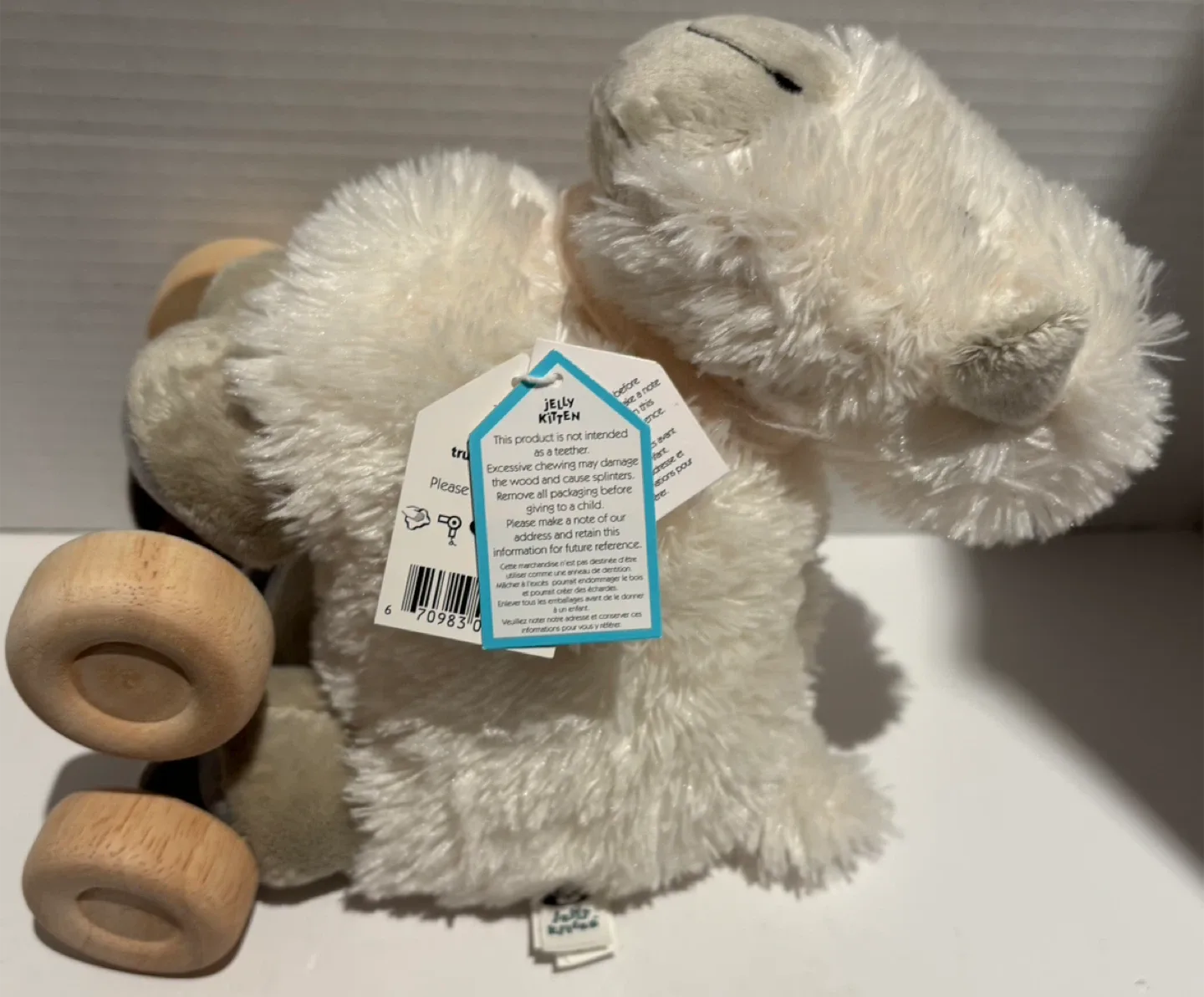 Jelly Kitten Jellycat Pull Along Truffles Sheep Plush Toy image indicator(6)