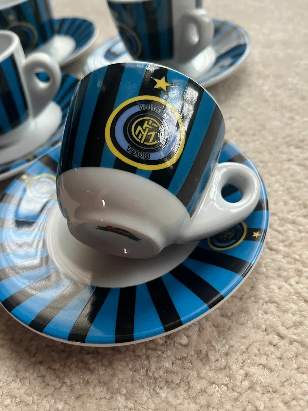 Inter Milan Espresso Cup and Saucer Set (5) thumbnail