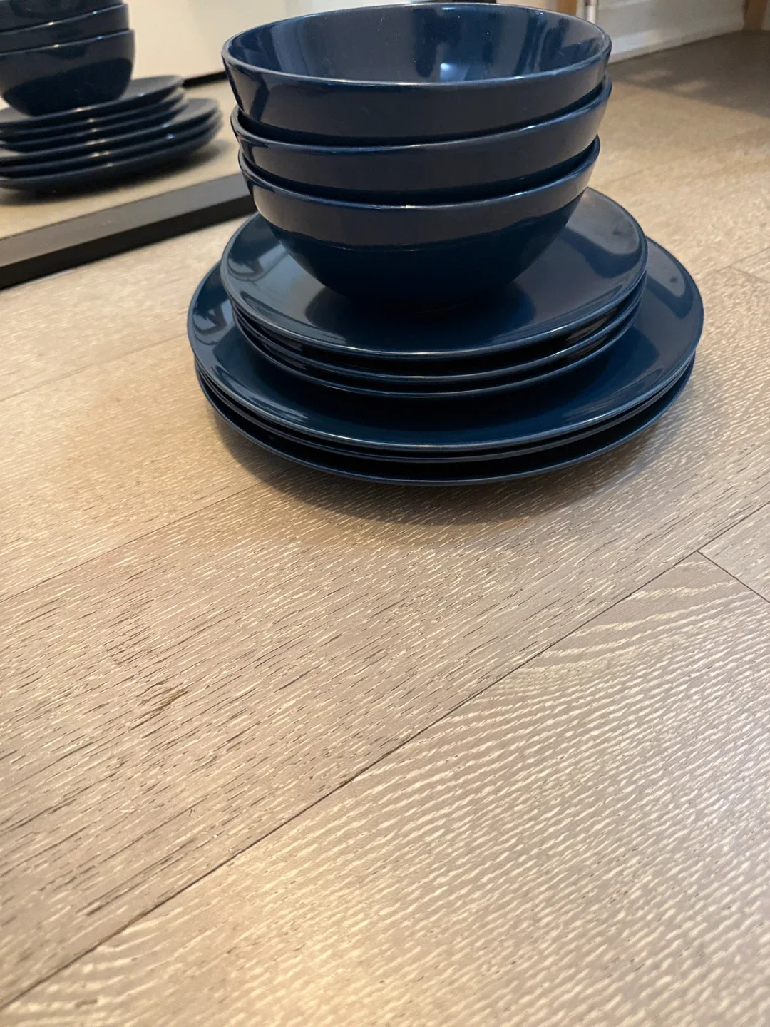 IKEA FÄRGKLAR Dark Blue Dinnerware Set