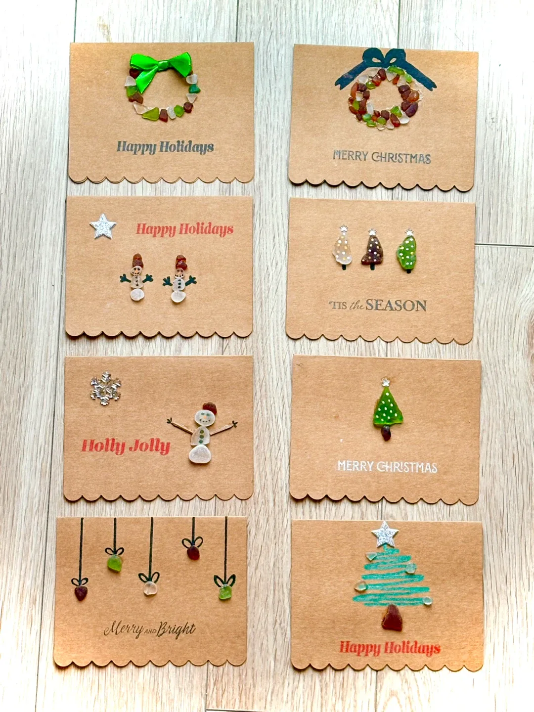 $5 Handmade ‘Beach Glass’ Christmas Cards image indicator(2)